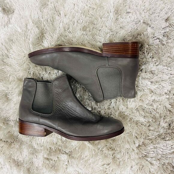 Cole Haan Grey Low Heel Booties Size 9 - Picture 3 of 5